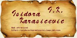 Isidora Karašićević vizit kartica